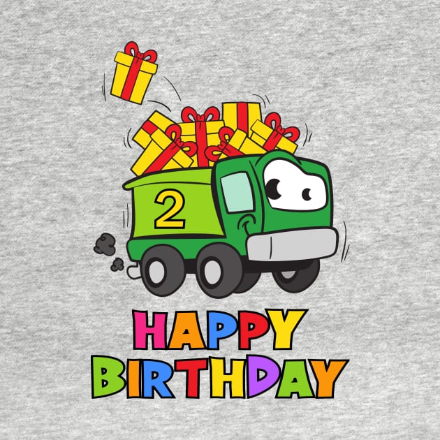 2nd Birthday Party 2 Year Old 2 Years by KidsBirthdayPartyShirts